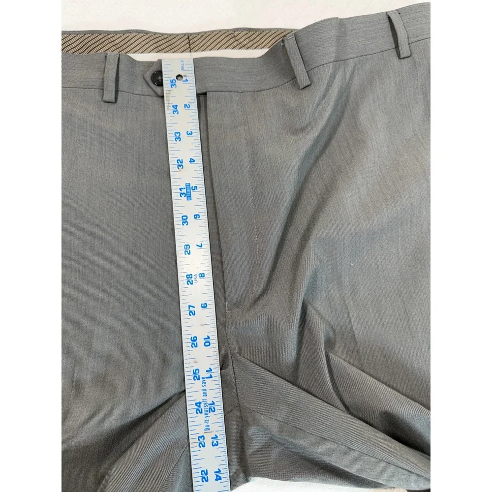 Lauren Ralph Lauren Dress Pants Men 40W x 32L Grey Flat Front Office EUC